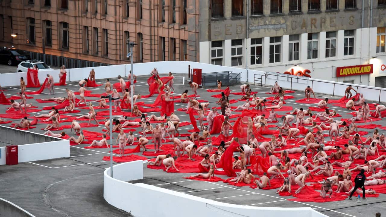 Contemporary New York artist Spencer Tunick snaps nude Melburnians in Prahran