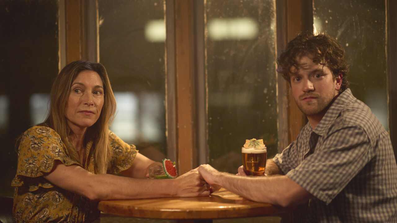 Claudia Karvan as Nora and Luke Wiltshire as Darcy in 'Homebodies'