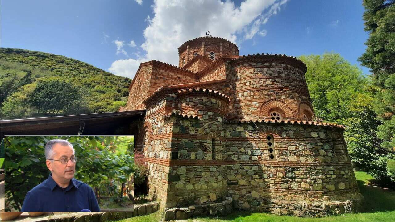 St. Leontiе Church in the yard of Vodoca Monastery, near Strumica, Macedonia