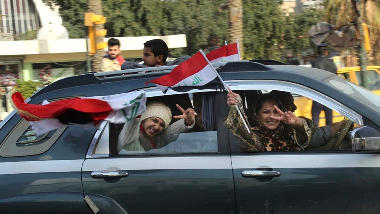 Baghdad erupts in joy after football win