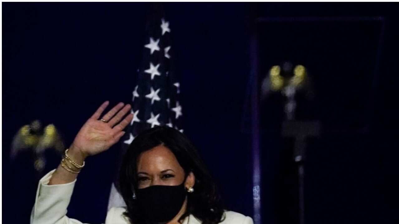 Kamala Harris and Joe Biden take to the stage to deliver their victory speeches.