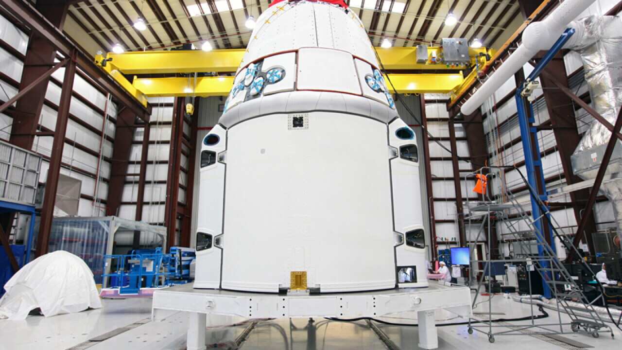 The SpaceX Dragon vehicle at Cape Canaveral Air Force Station