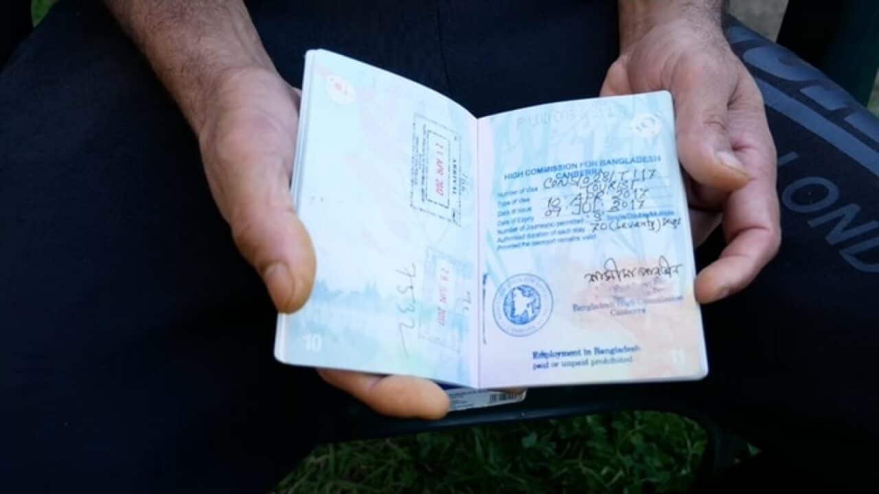 One of the fake visas