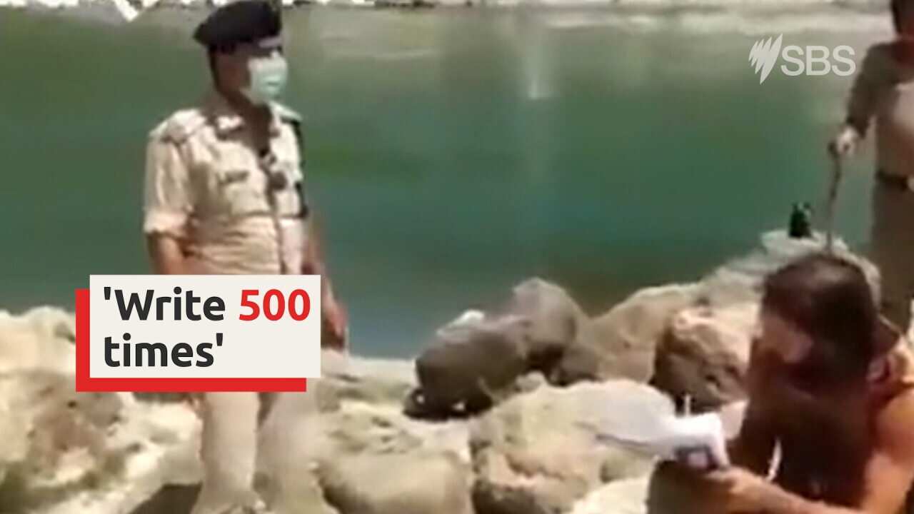 Indian police use a unique way to punish tourists breaking coronavirus lockdown