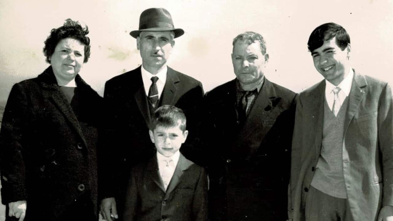 John Samperi and his family on the day they left to Australia in 1967.