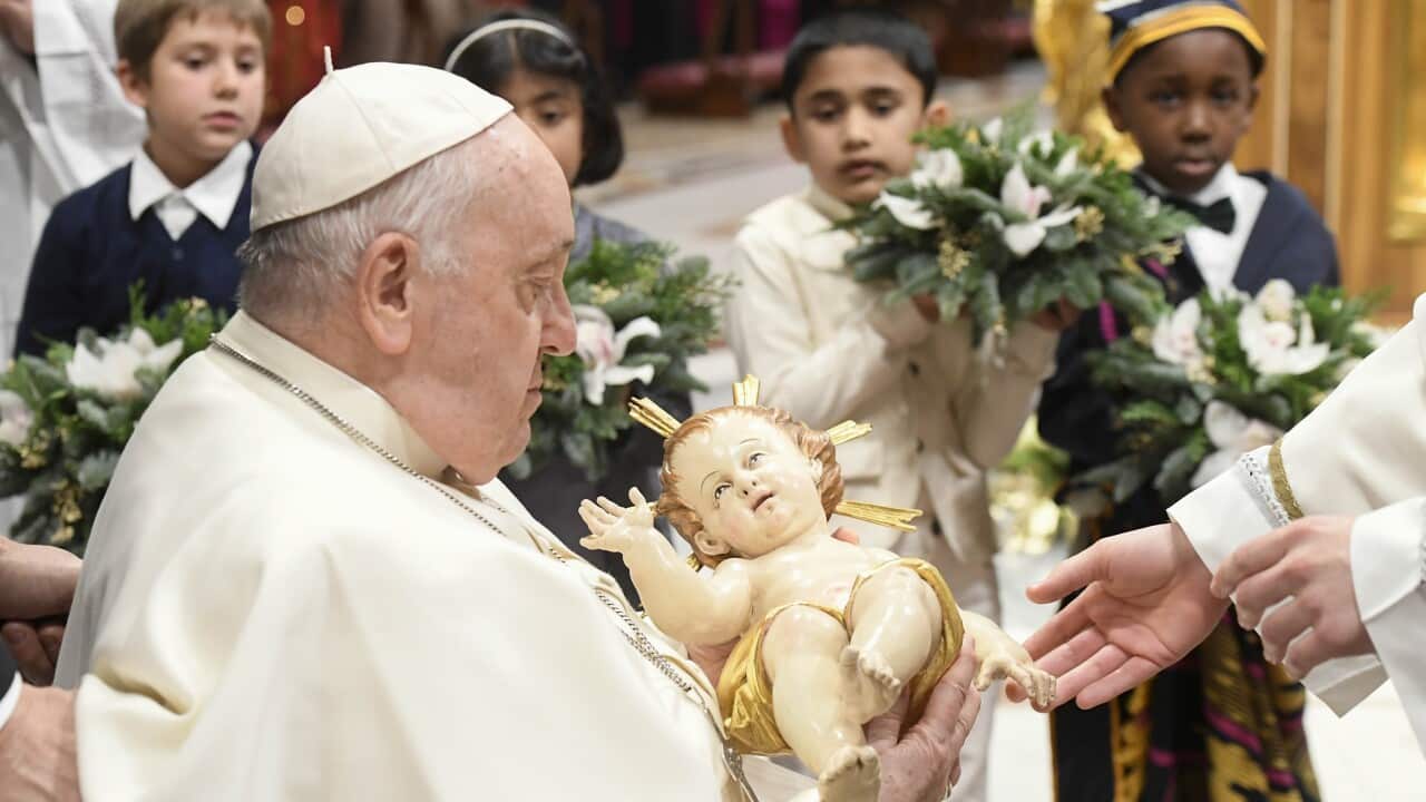 ITALY - POPE FRANCIS PRESIDES THE CHRISTMAS EVE MASS IN ST PETER'S BASILICA IN THE VATICAN - 2023/12/24
