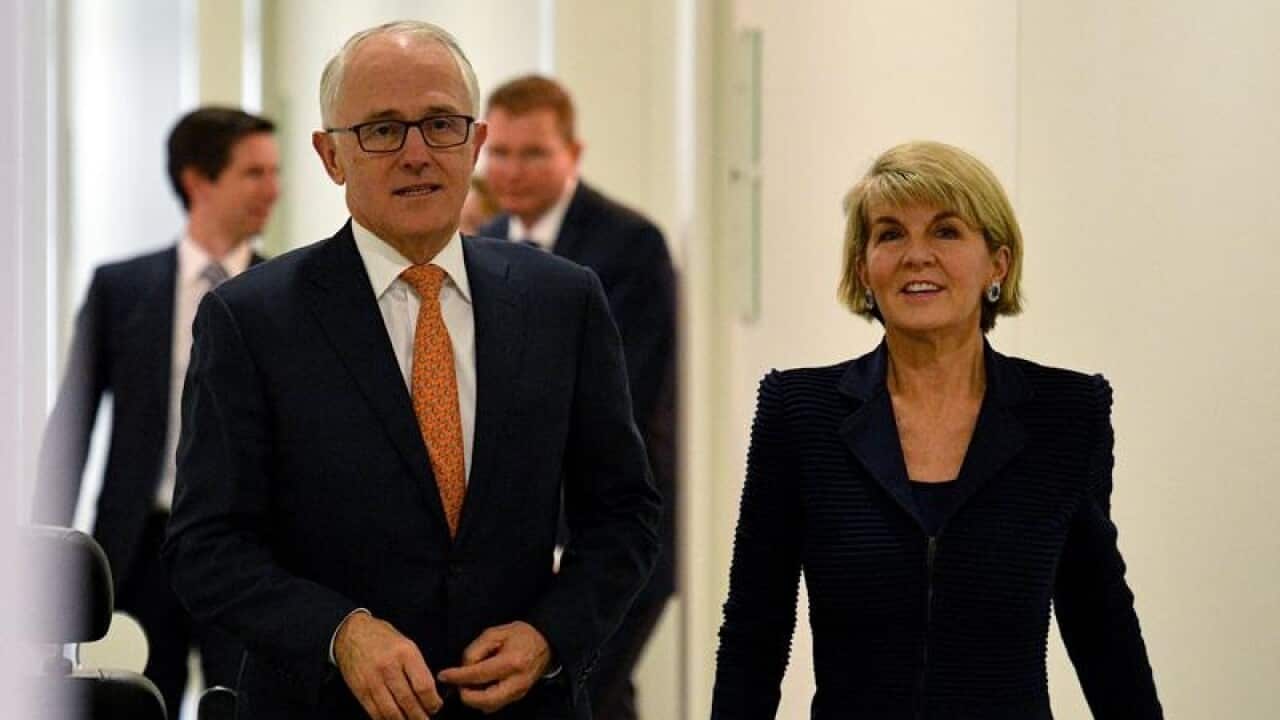 Malcolm Turnbull and Julie Bishop.