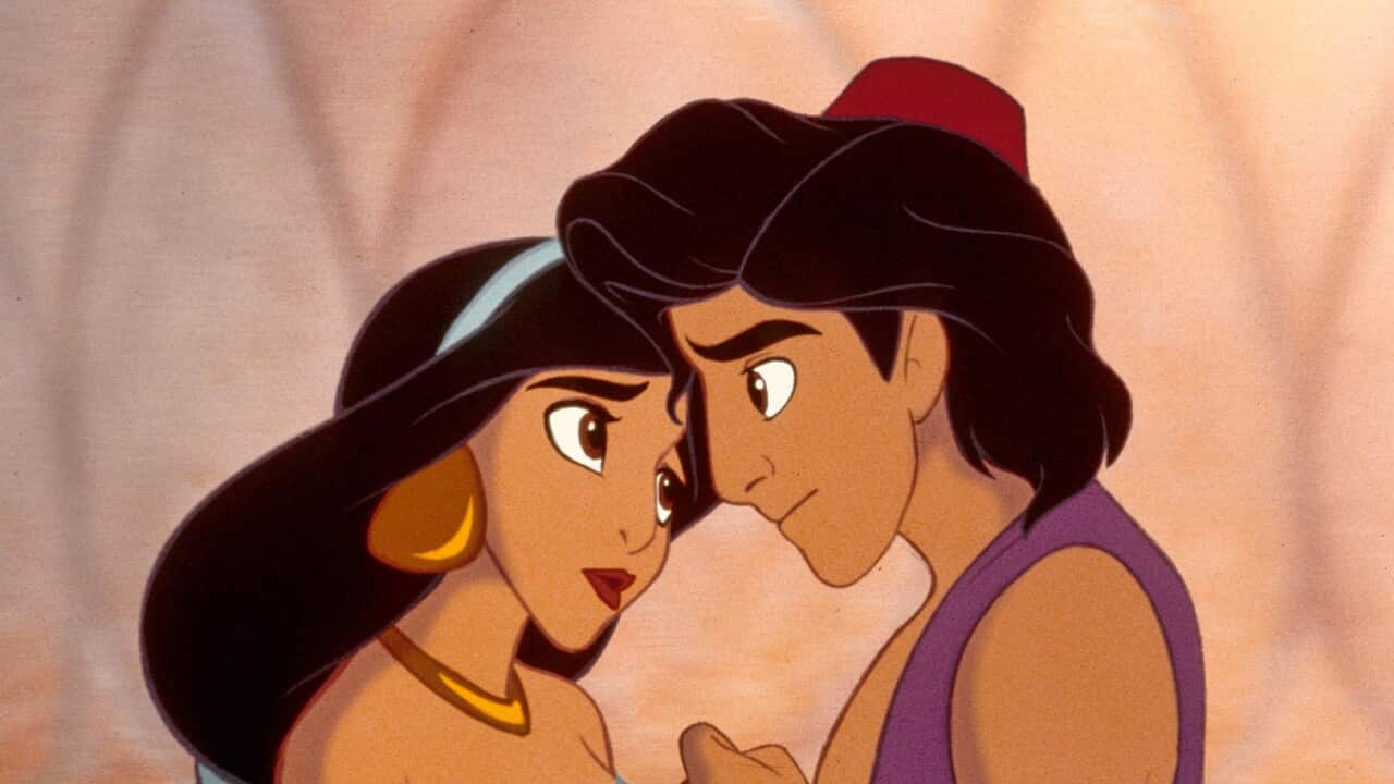 A still from the 1992 animated Disney film Aladdin