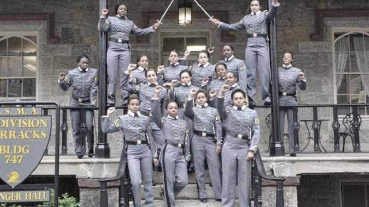 controversial army black females raised fist