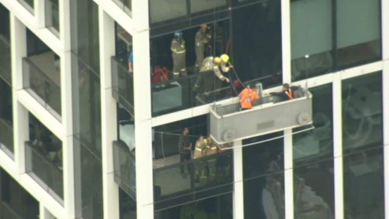 Emergency crews were called to the apartment just before 8am.