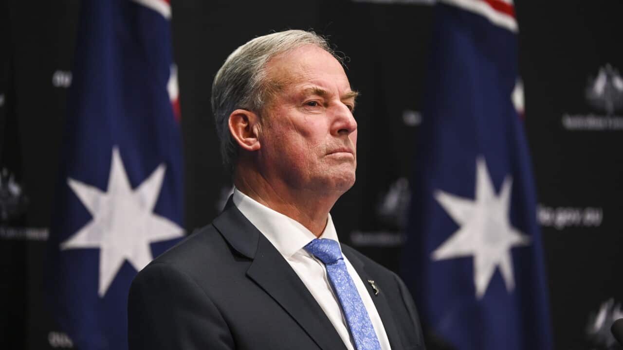 Australian Aged Care Minister Richard Colbeck speaks to the media during a press conference at Parliament House in Canberra, Friday, May 1, 2020. (AAP Image/Lukas Coch) NO ARCHIVING