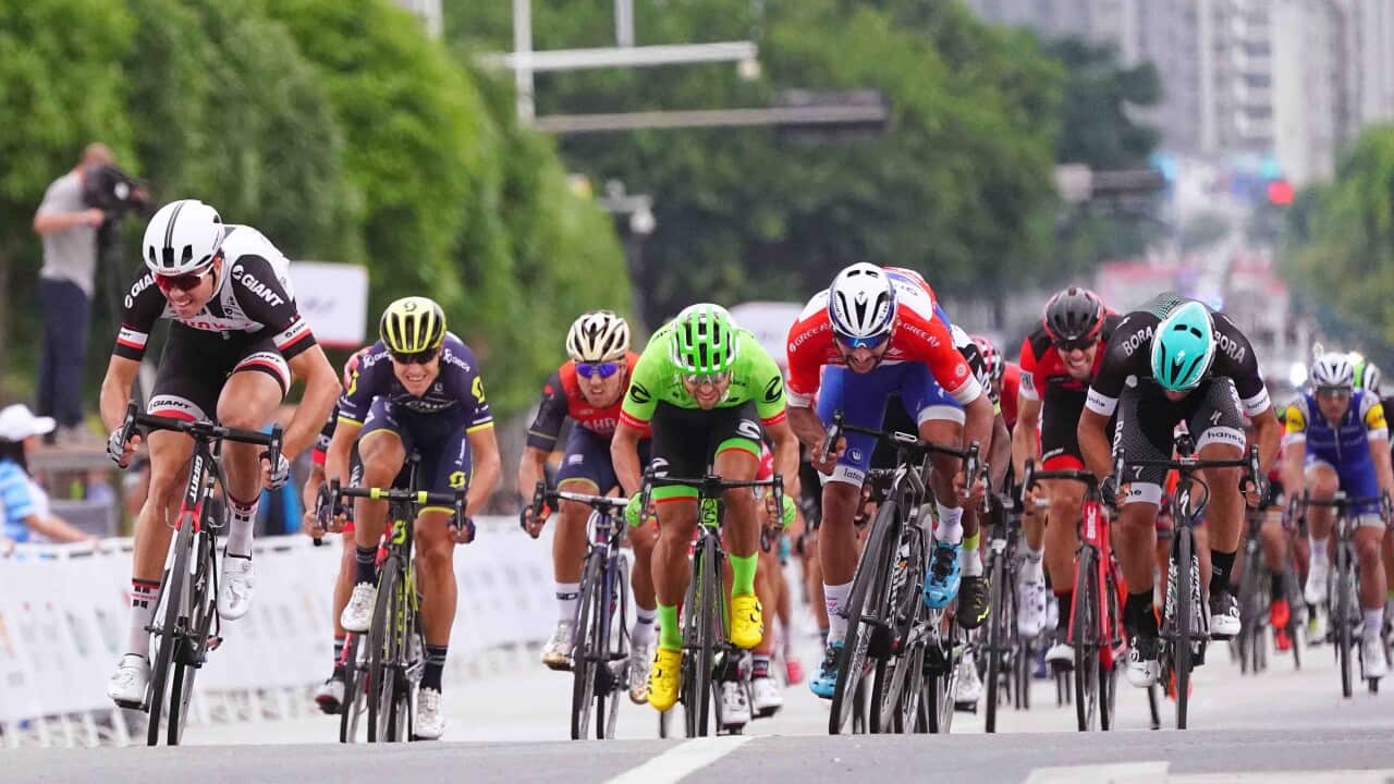 Fernando Gaviria wins stage 2 of the Tour of Guangxi (Tim de Waele/QuickStep Floors)