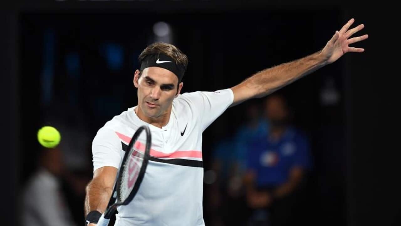 Roger Federer of Switzerland in action