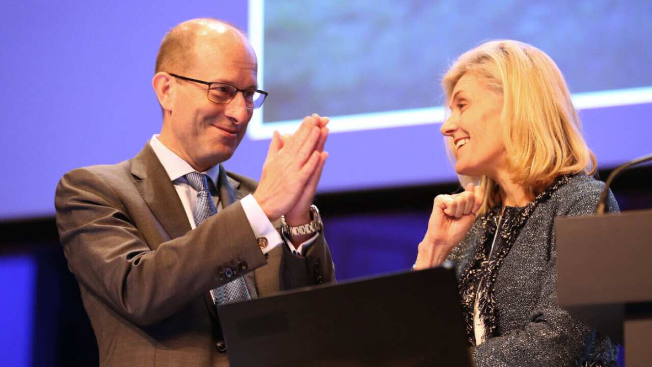Catherine Brenner has resigned as AMP chair a week after former CEO Craig Meller (left) stepped down.