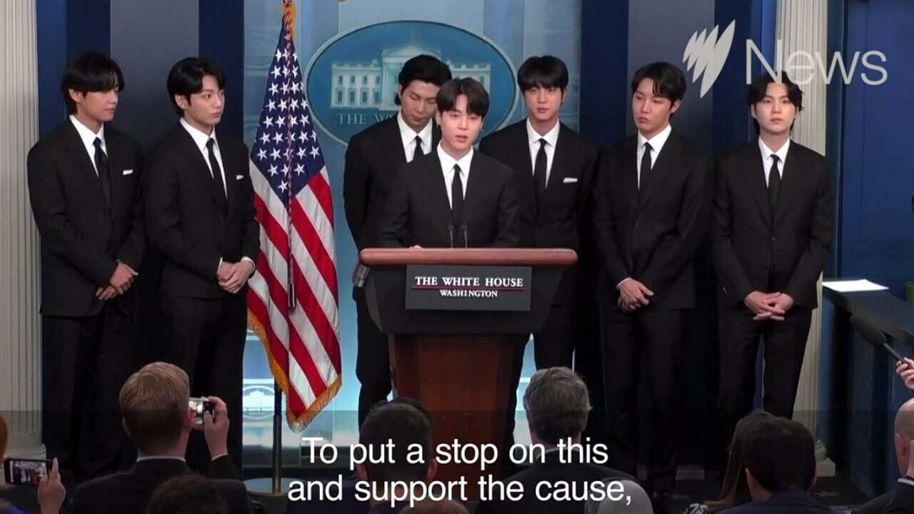 BTS speak at the White House about the rise in Asian hate crimes