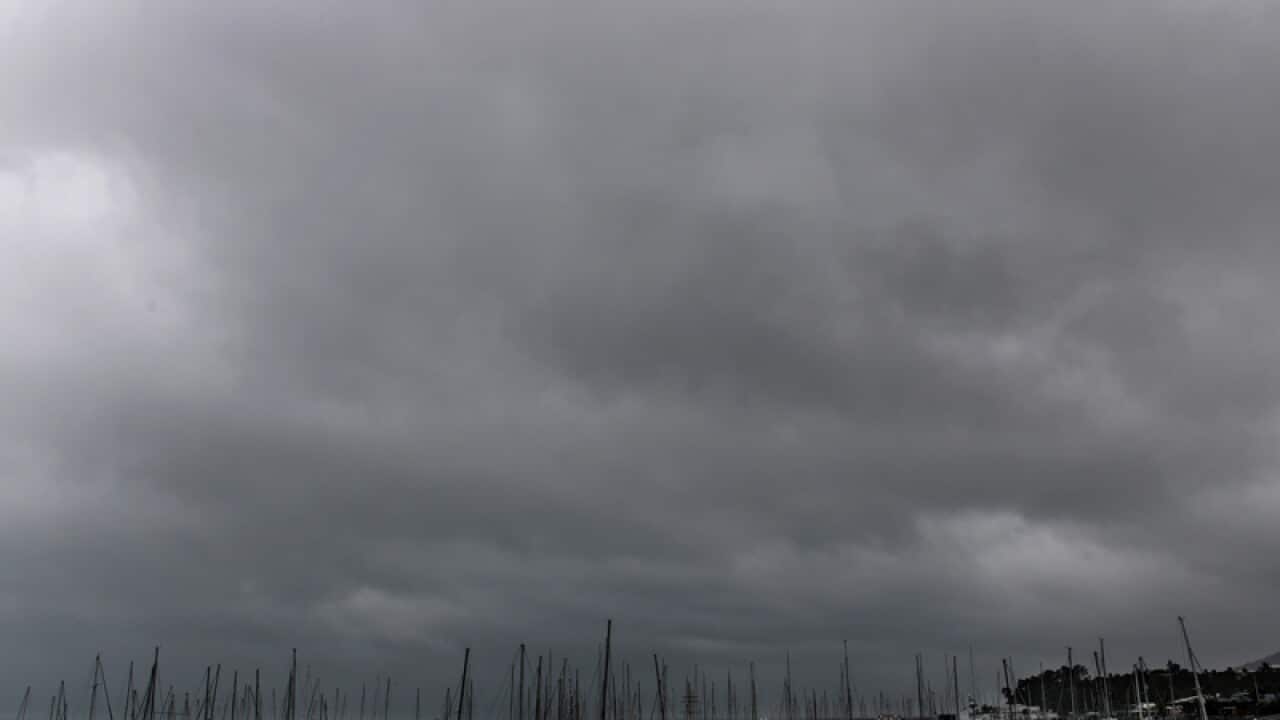 The weather closes in on Airlie Beach
