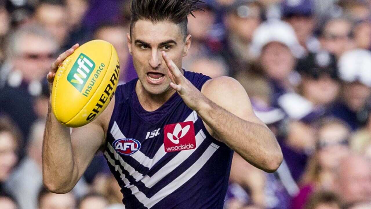 Shane Kersten of the Fremantle Dockers