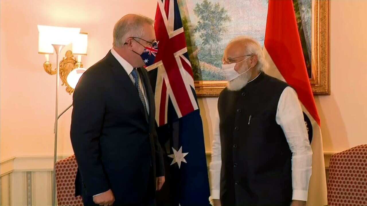 Scott Morrison meets Narendra Modi in Washington