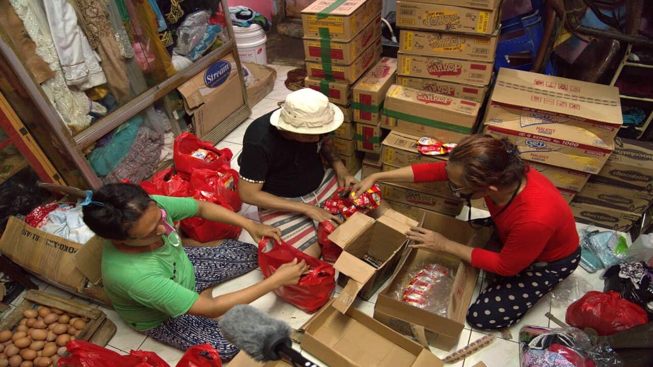 Members of Sanggar Seroja worked to distribute assistance to the transgender community during the first wave of COVID 19 in 2020.