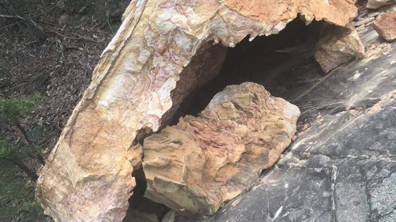 Boulder near Glenbrook.