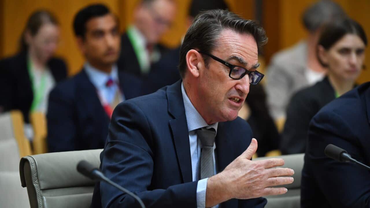 Secretary to the Treasury Dr Steven Kennedy appears before a Senate Estimates hearing at Parliament House in Canberra, Thursday, March 5, 2020. (AAP Image/Mick Tsikas) NO ARCHIVING