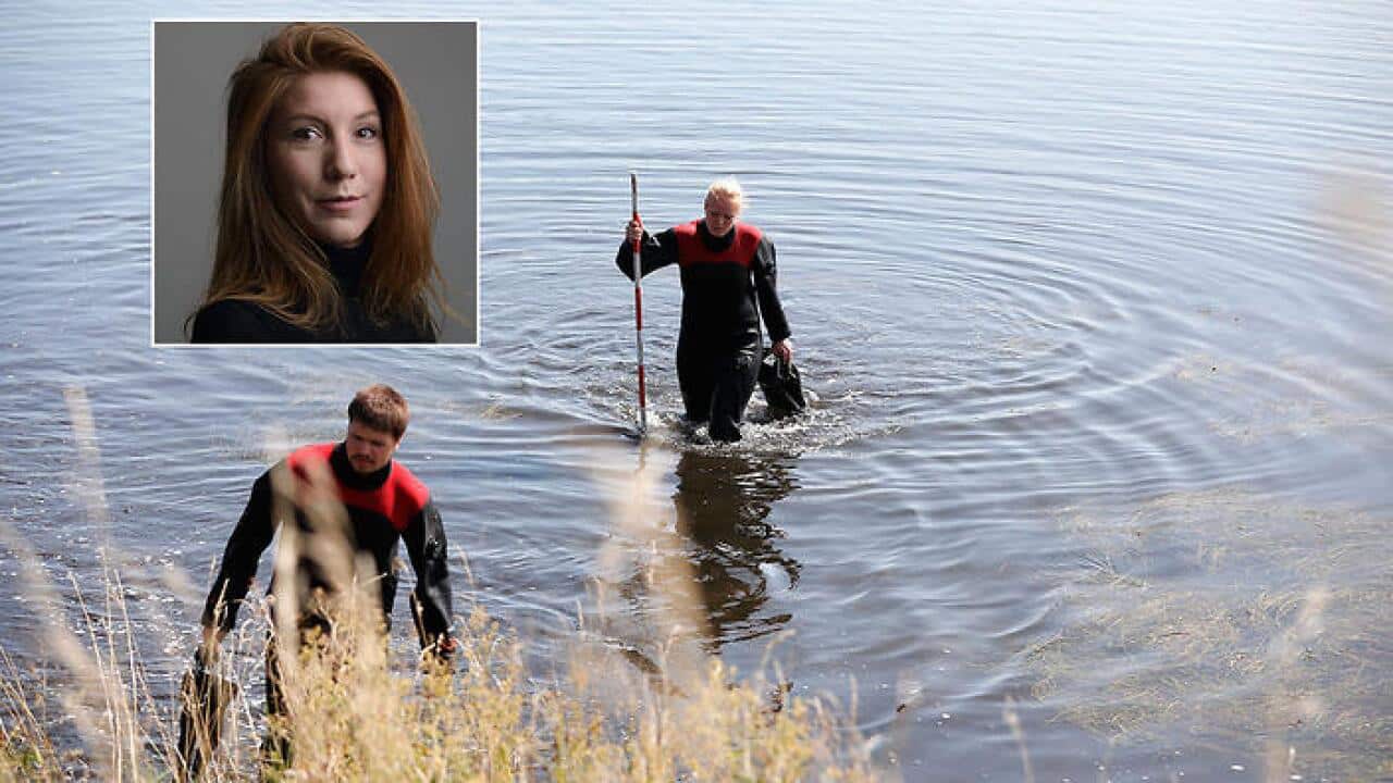 Members of The Danish Emergency Management Agency assist police at Kalvebod Faelled in search of missing bodyparts of Kim Wall in August 2017. 