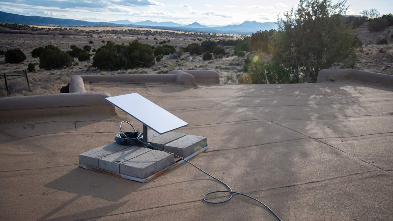 A Starlink Satellite Residential Home Installation