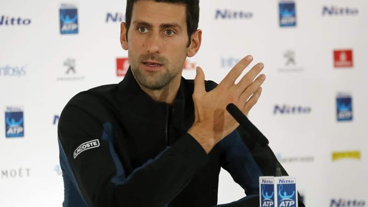 Novak Djokovic of Serbia.