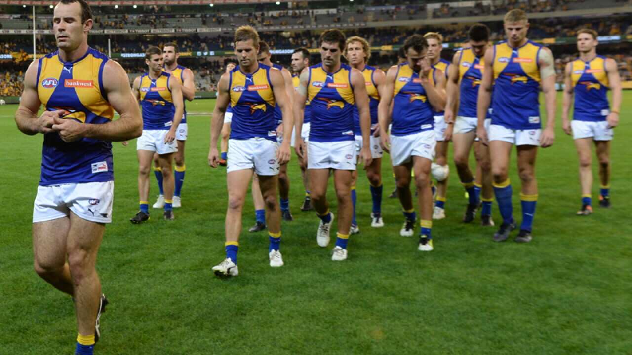 West Coast Eagles leave the MCG
