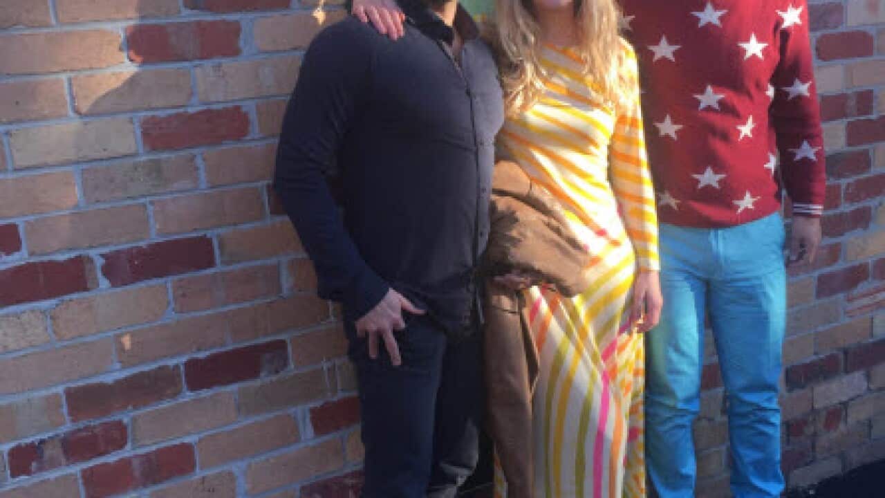 Director Shahin Shafaei, Actress Rain Fuller and Actor Osamah Sami (supplied)