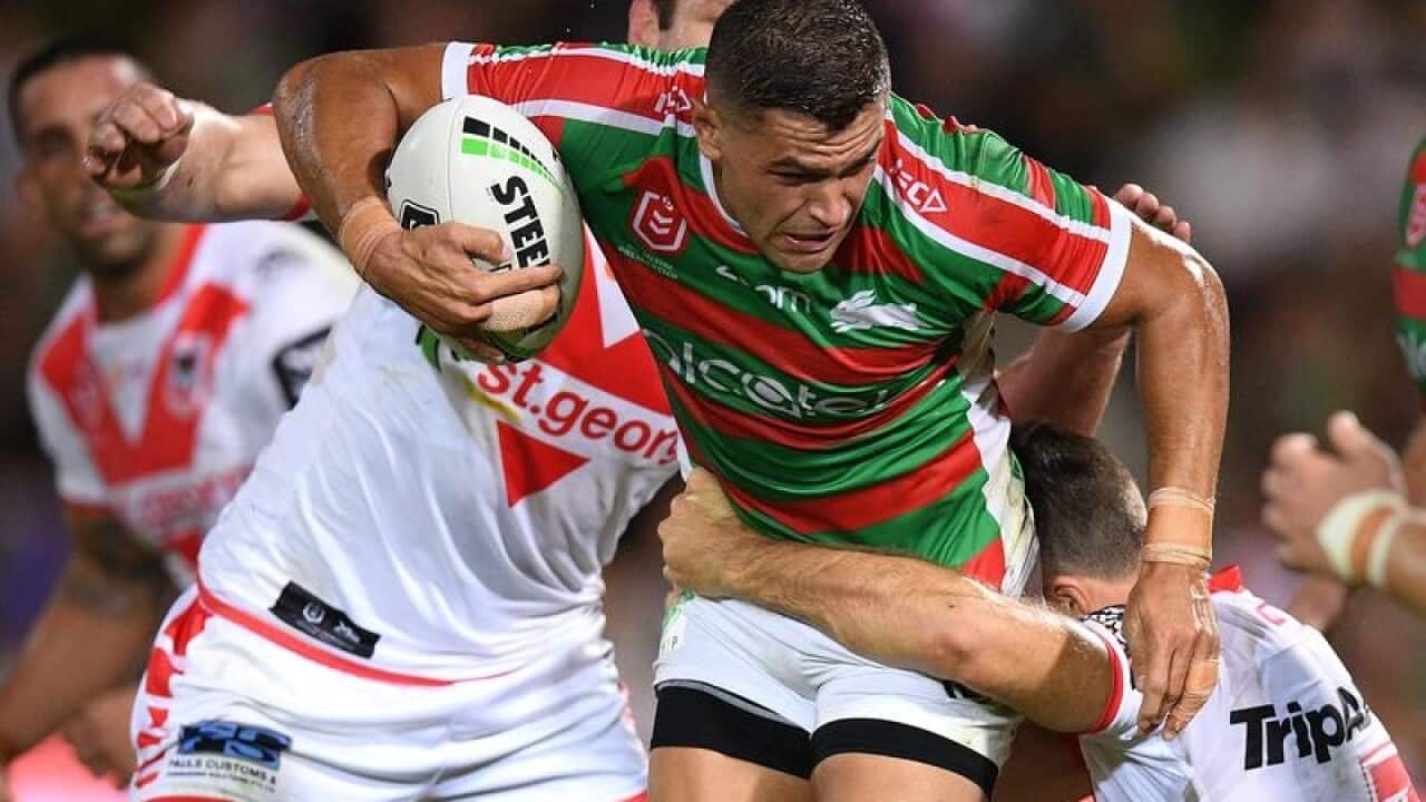 Braidon Burns of the Rabbitohs.