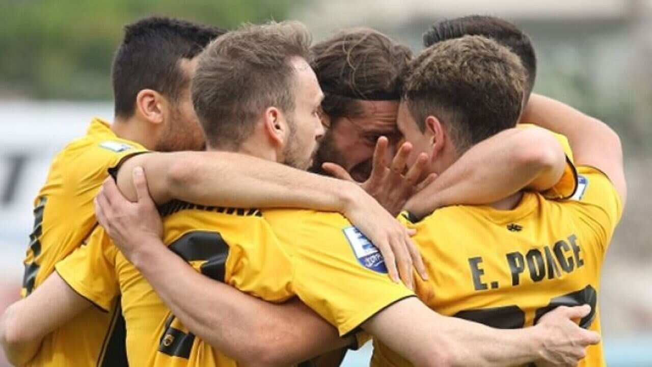 AEK Fc players celebrating