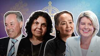 Composite image of four 2026 King's Birthday Honours recipients.