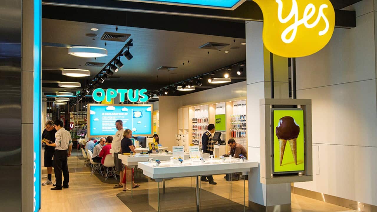 An Optus store in Sydney.