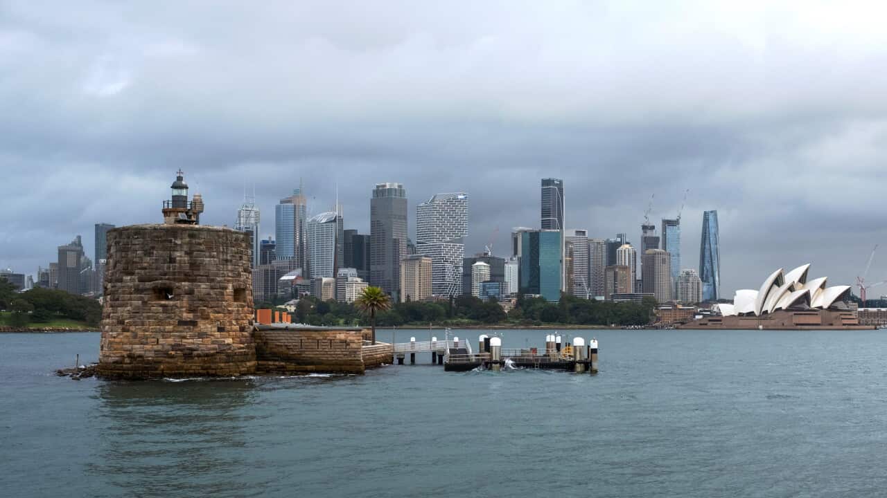 Sydney Opera House And Downtown Skyline