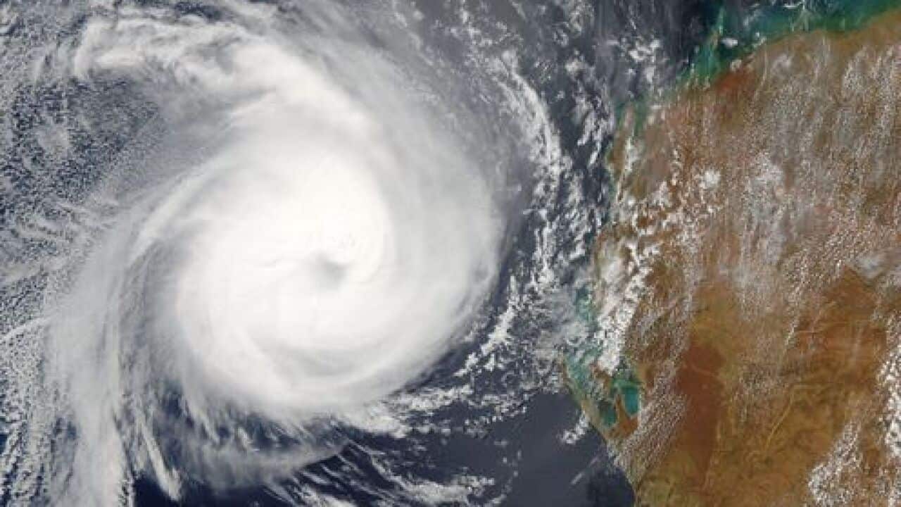 Tropical Cyclone Carlos approaches Western Australia in February 2011. NASA Goddard Space Flight Center