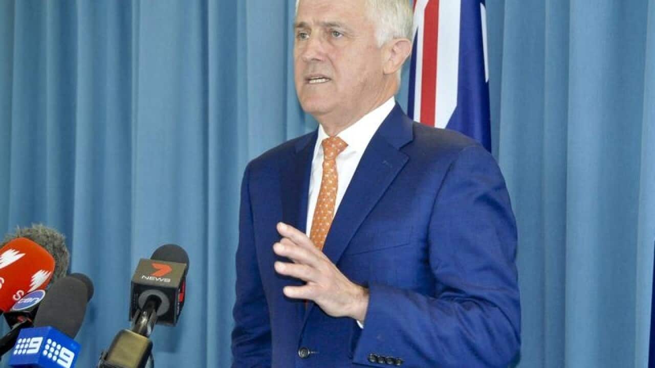 Prime Minister Malcolm Turnbull at a media conference in Perth