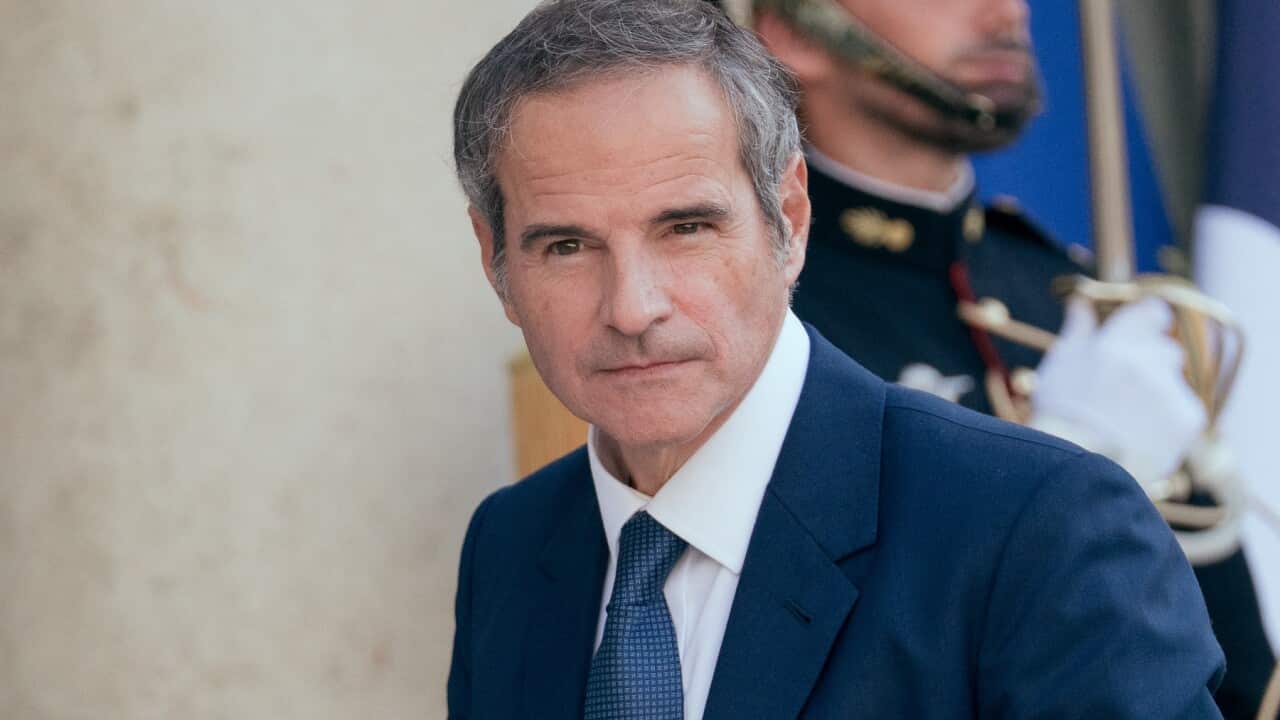 Director General of the International Atomic Energy Agency (IAEA) Rafael Grossi at the Elysee Palace - Paris AJ