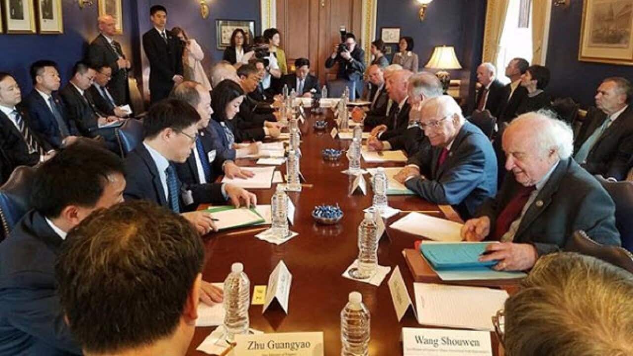 US congressman Bill Pascrell shared this picture of a meeting with Vice Premier Liu He and his Chinese delegation.