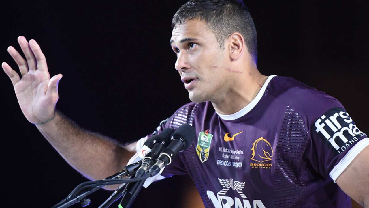 Retired Brisbane Broncos player Justin Hodges