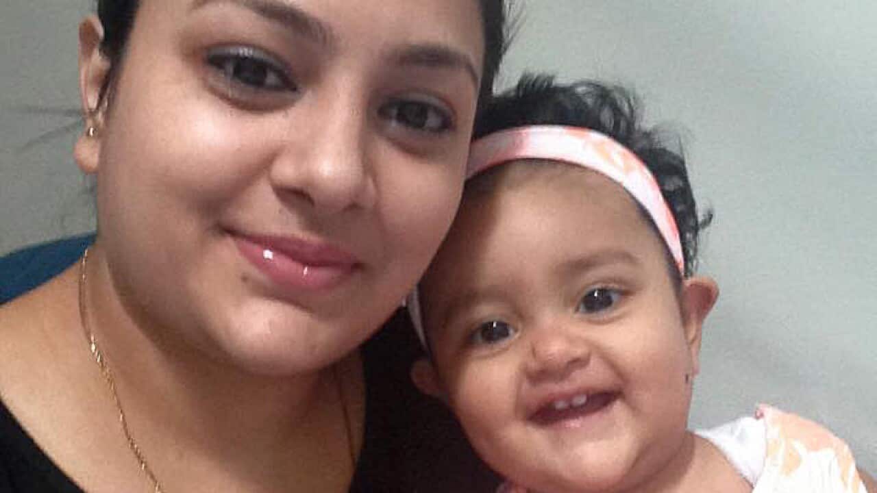15-month-old Sanaya Sahib pictured with her mother Sofina Nikat.