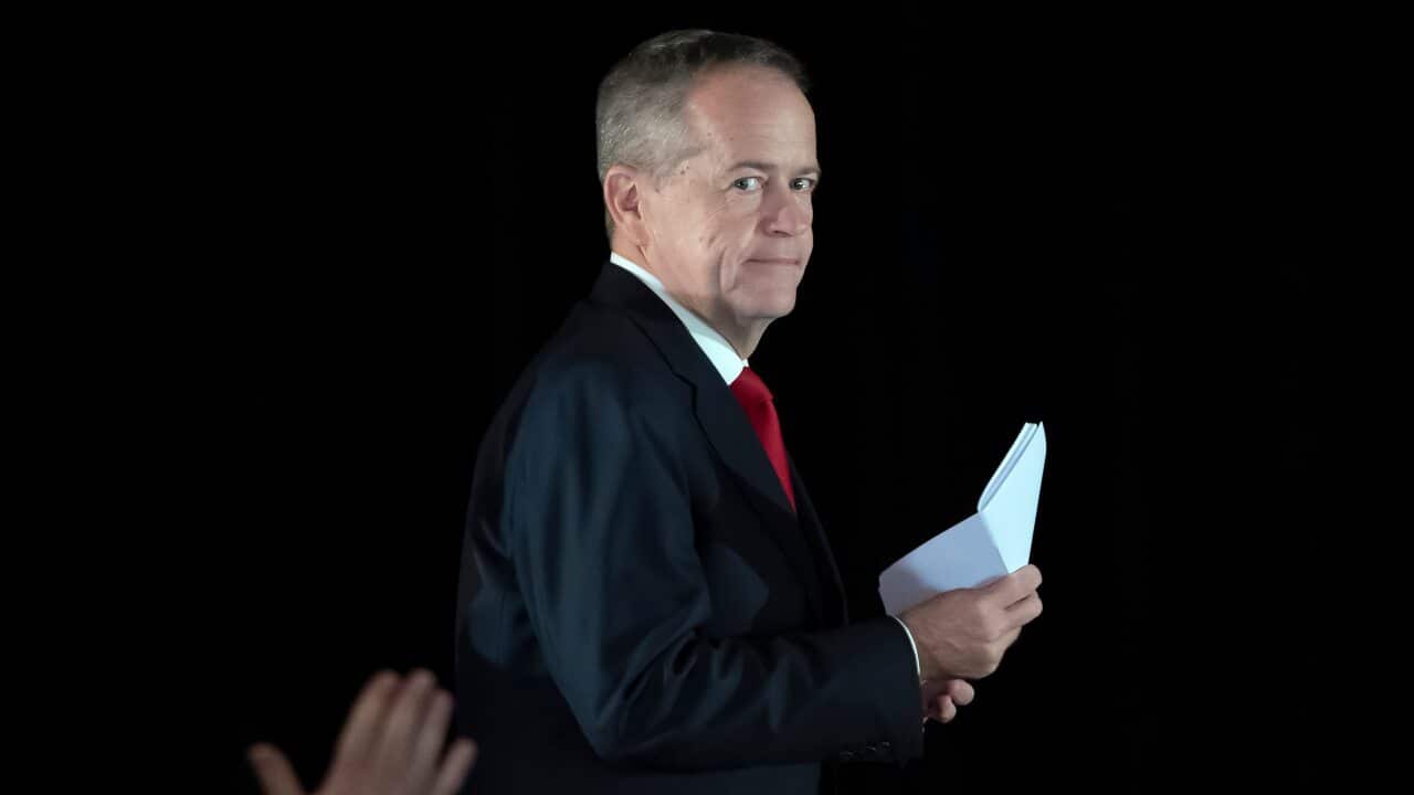 Australian Labor leader Bill Shorten concedes defeat at the Federal Labor Reception in Melbourne, Australia, Saturday, May. 18, 2019.