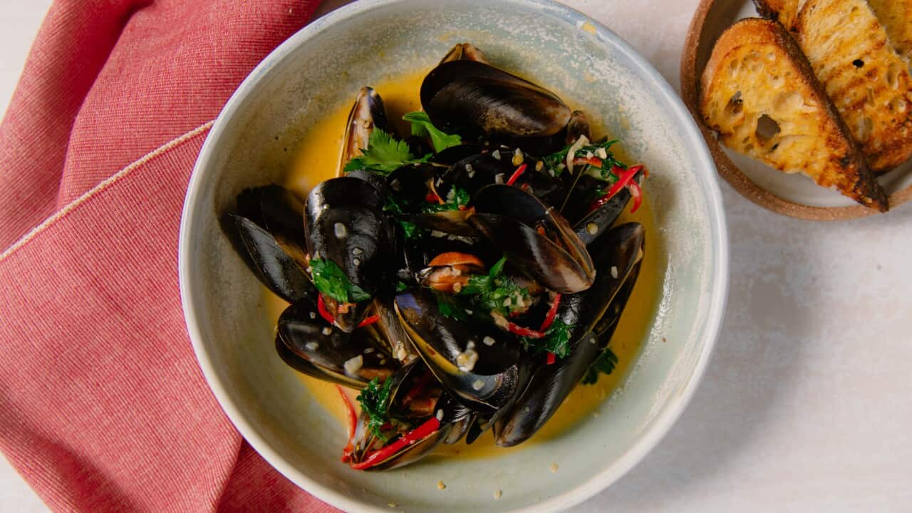 Lemon chilli mussels