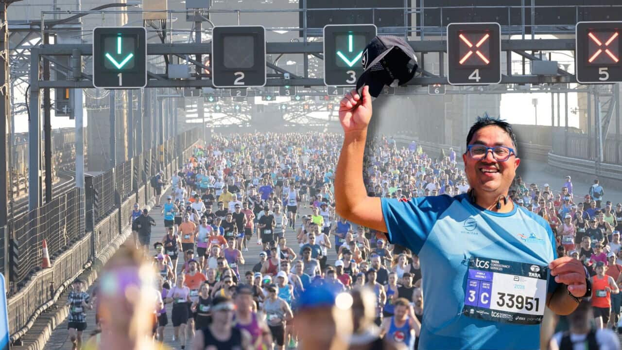 Ramesh Kunwar was one of more than 40,000 runners who participated in the Sydney Marathon in August.