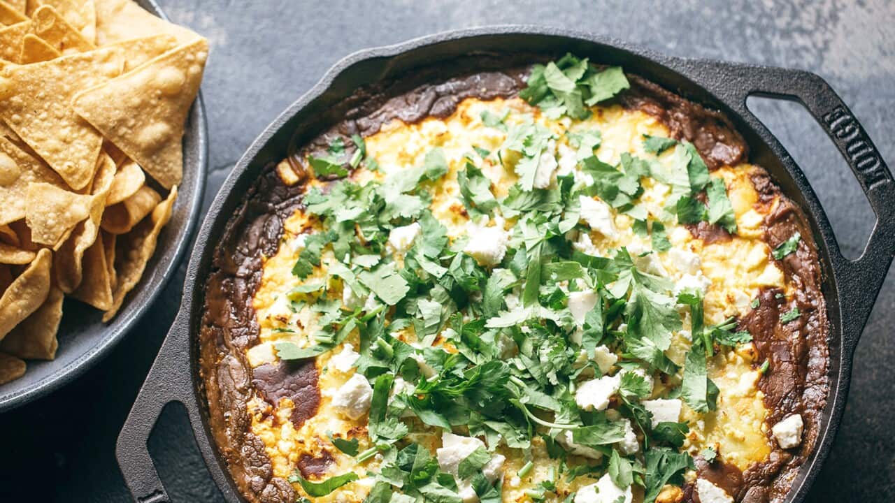 Chorizo, bean and cheese dip