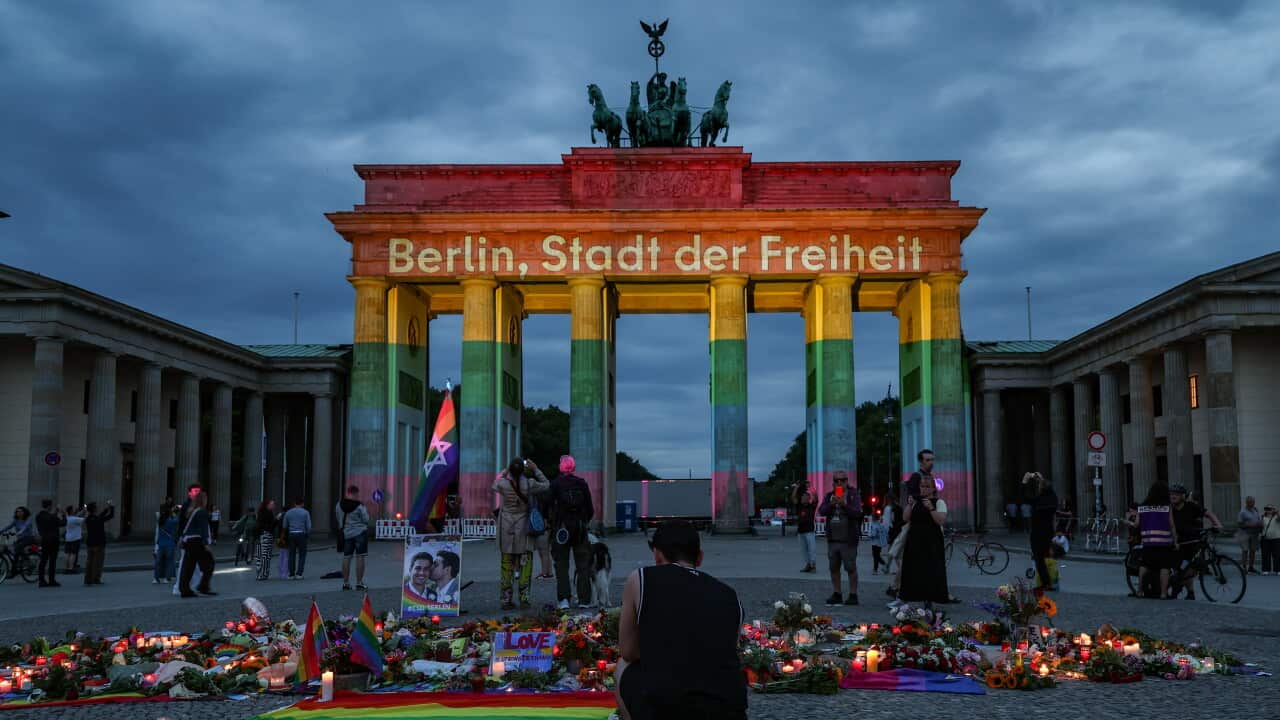 People mourn in Berlin after vehicle drives into CSD Pride event