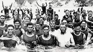 CROPPED Maori and Niue Soldiers Swim at Narrow Neck Beach AWNS-19160120-39-02.jpg