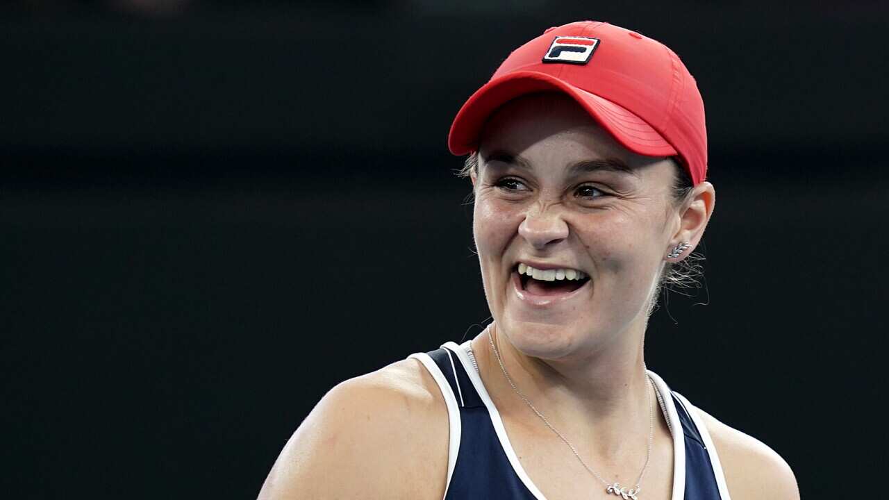 Ash Barty at the Brisbane International this year