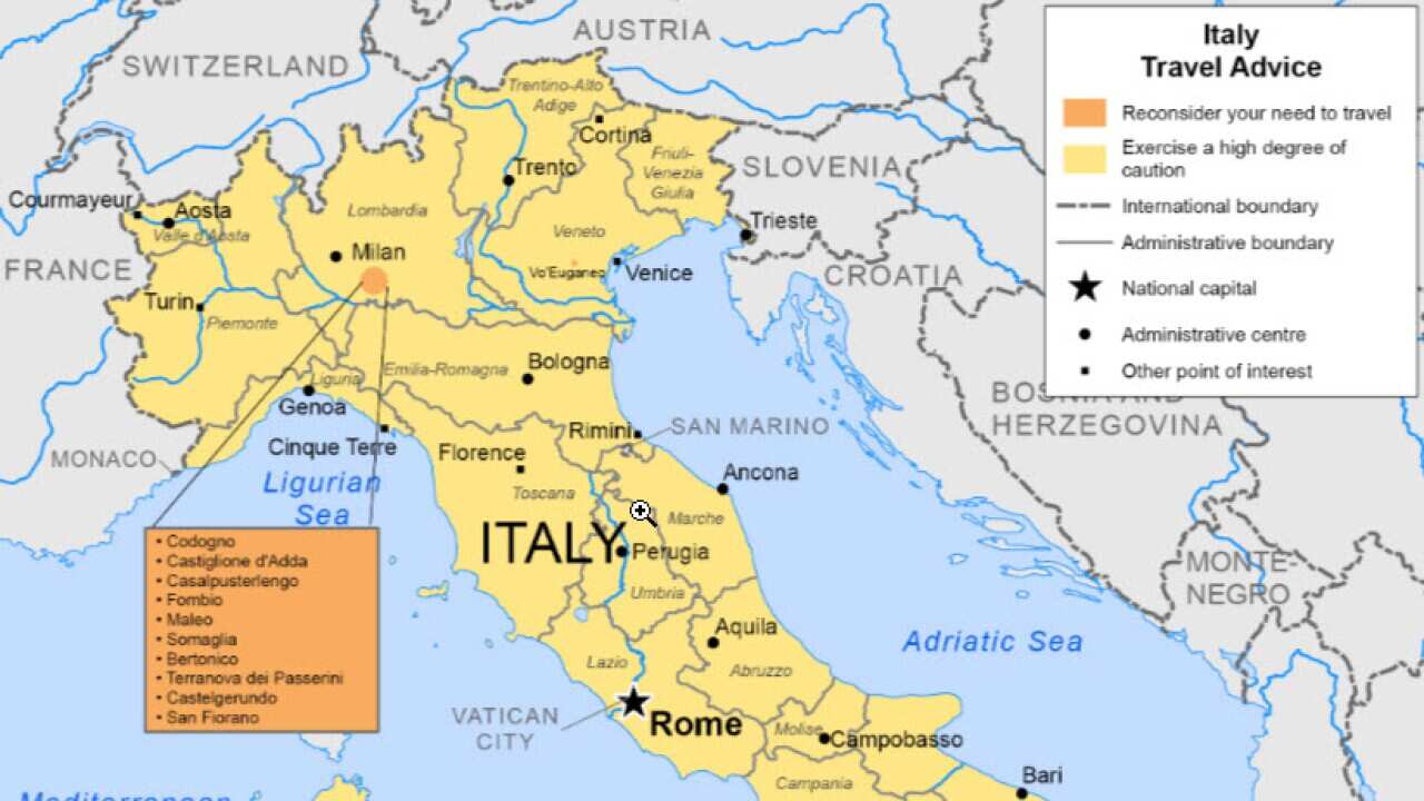 Livello di allerta in Italia