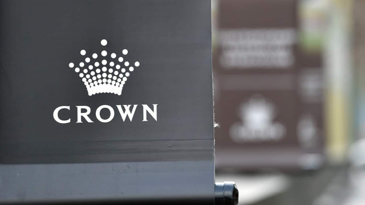 Banners promoting Crown Casino